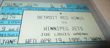 WINNIPEG JETS At DETROIT RED WINGS Joe Louis Arena April 19, 1995 Coffey 2 Goals