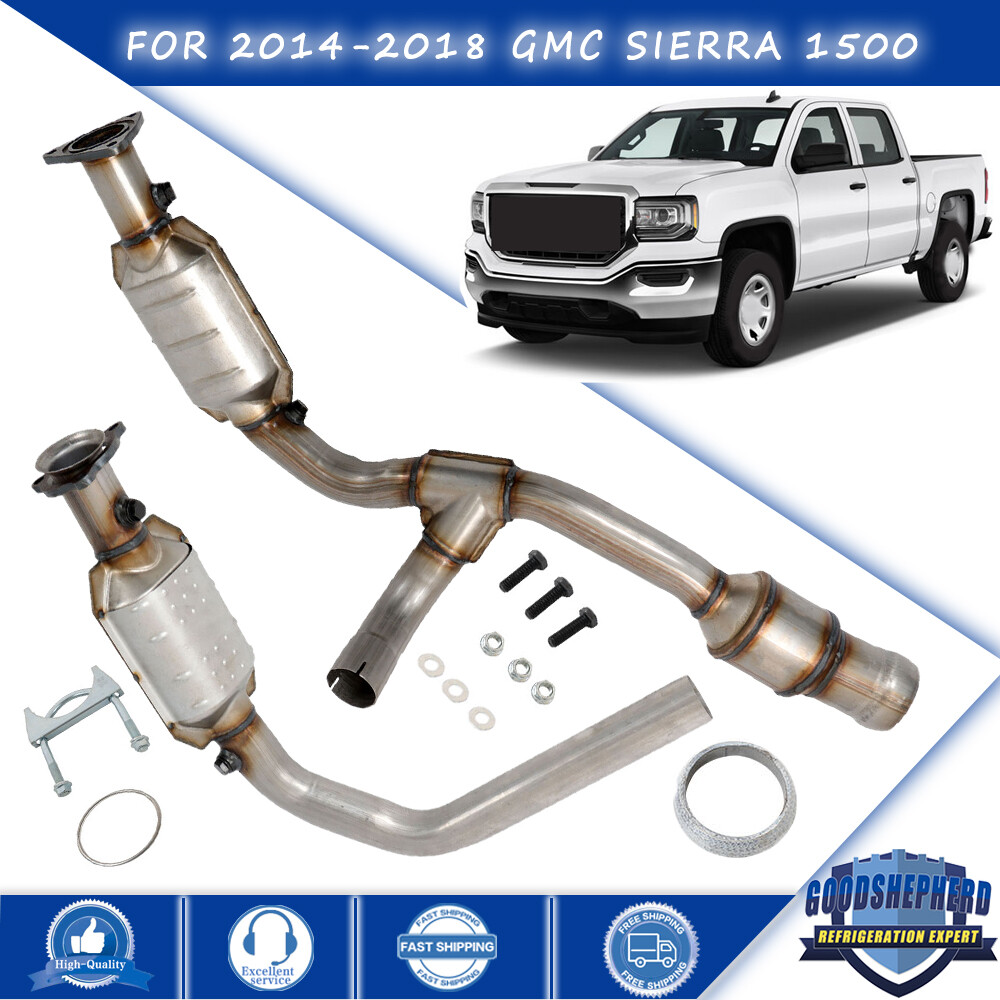 For GMC Sierra 1500 5.3/4.3L 2014-2018 Y Pipe Catalytic Converter Set Direct Fit