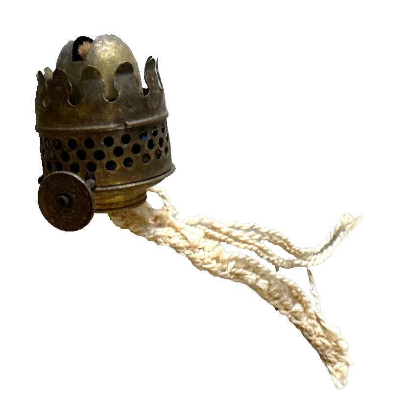 Vintage Lamp Part Brass Kerosene Gas Oil Burner Wick 1/4