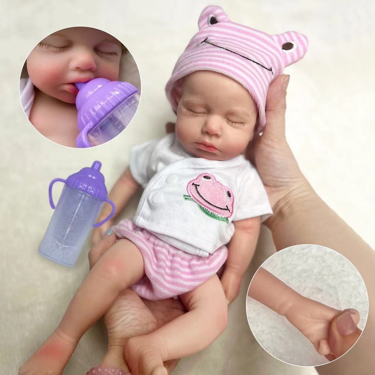 12in Platinum Silicone Reborn Baby Doll Loulou Realistic Newborn