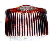 Victorian hair comb with rhinestone trim - NO US IMPORT FEES