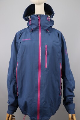 NORRONA Trollveggen Dri3 Womens Navy Hooded Zip JACKET Size