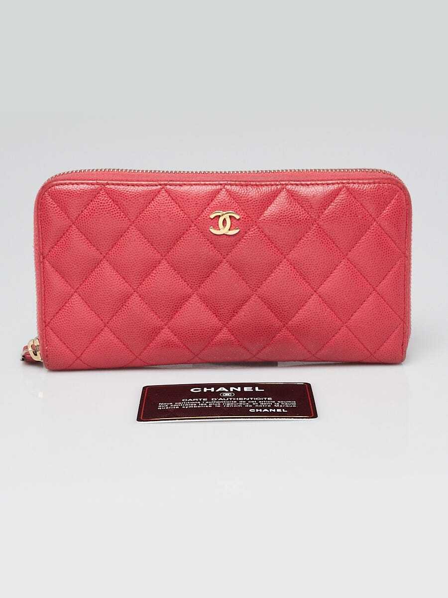 シャネル　L-LONG WALLET 24A Chanel 2024 Black Caviar Quilted Leather Long Flap Wallet