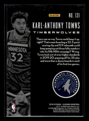 2019-20 Panini Illusions #131 Karl-Anthony Towns - Picture 2 of 2