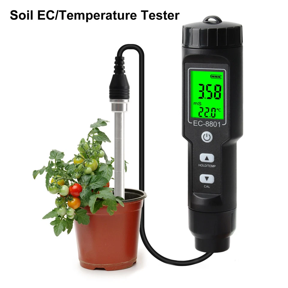EC-Messgerät Temperatur Boden Tester Leitfähigkeitsmessgerät Bodenmessgerät - Bild 2 von 4