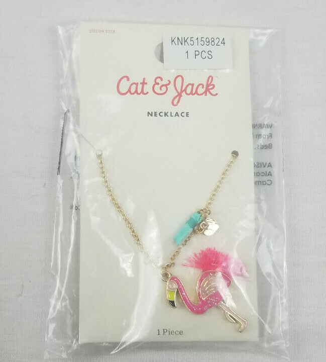 Cat and Jack Girls Flamingo Necklace Fashion Style Target Brand