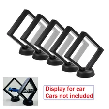 5Pack Displays Cases For Hot Wheels 3D Floating Display w/ Stand