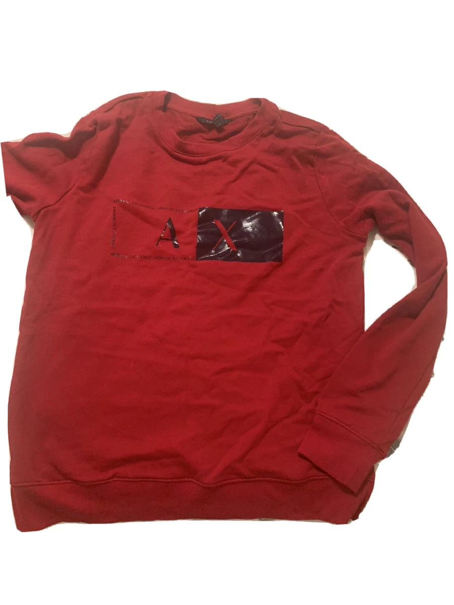 Armani Exchange Red Jogger Sweater Tracksuit Set Large Worn Once Fits 10 12 UK