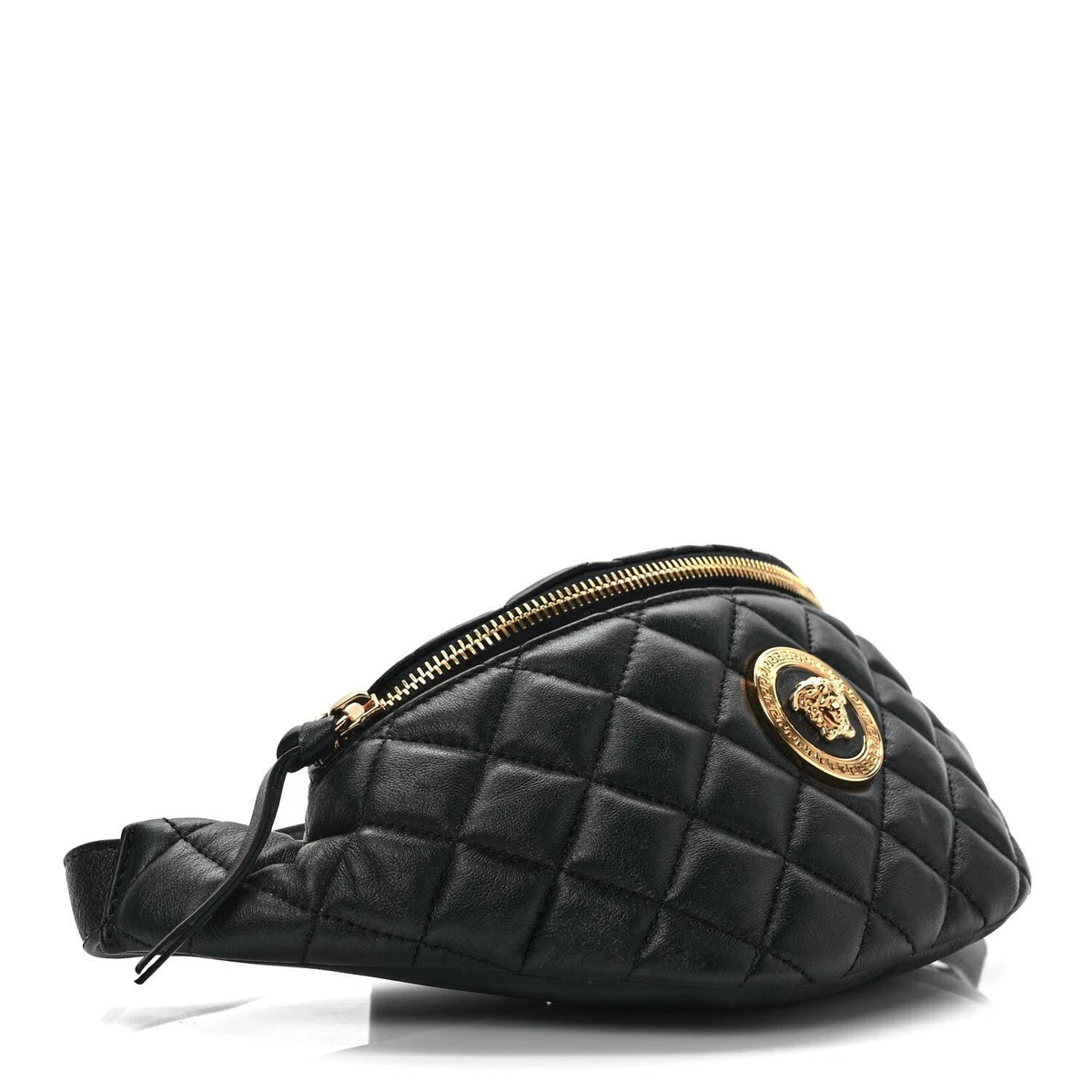 Quilted Fanny Pack With Coin Purse Black