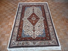 6 X 9 Hand Knotted Ivory Oriental Rug Fine Tabriz Design Oriental Rug G30