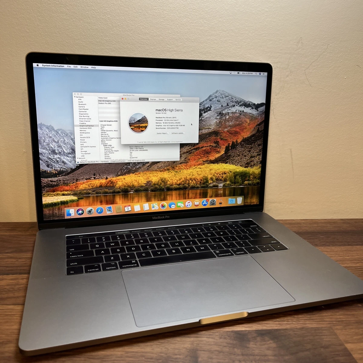 Preços baixos em Notebooks Apple MacBook Pro macOS 10.13, High
