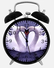 Swan Alarm Desk Clock 3.75" Home or Office Decor Y88 Nice For Gift