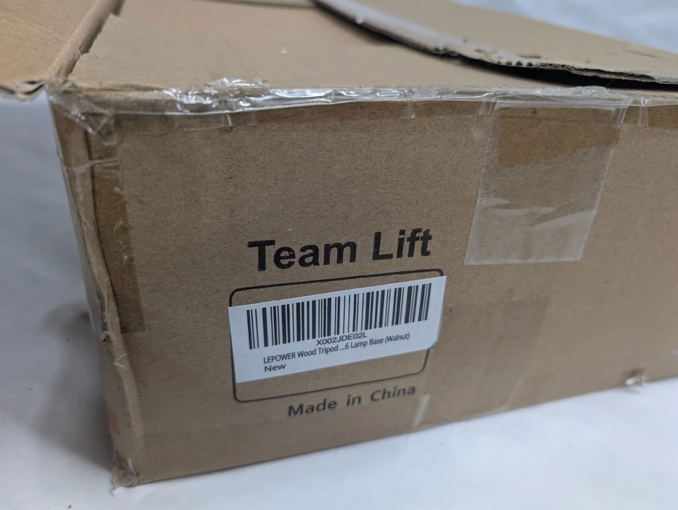 LEPOWER Wooden Tripod Floor Lamp, Mid Century Standing Lamp Modern Design - Image 4 of 4