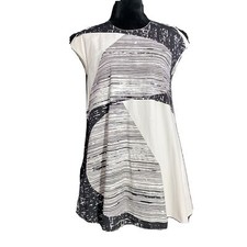 Alice & UO Dress SMALL Black White Abstract Shift Short Urban Outfitter