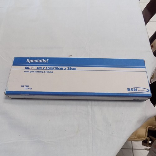 CAJA 50 FÉRULAS DE YESO ESPECIALIZADAS BSN MEDICAL 7394 AJUSTE RÁPIDO 4 PULGADAS X 15 PULGADAS  - Imagen 1 de 4