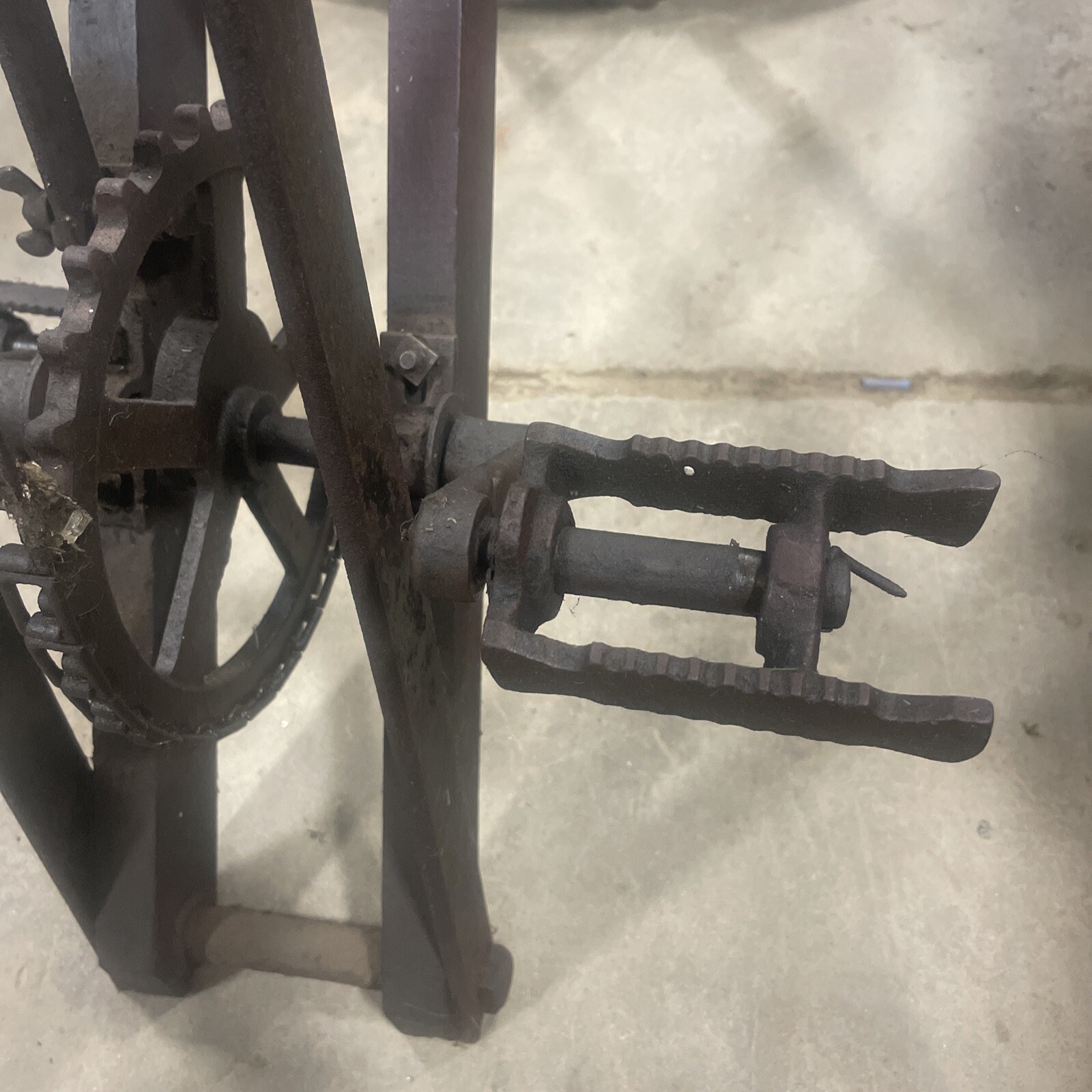 Antique Pedal Grinding Wheel Machine Chain Driven , Very NICE eBay