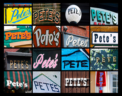 PETE Name Poster featuring photos of actual signs