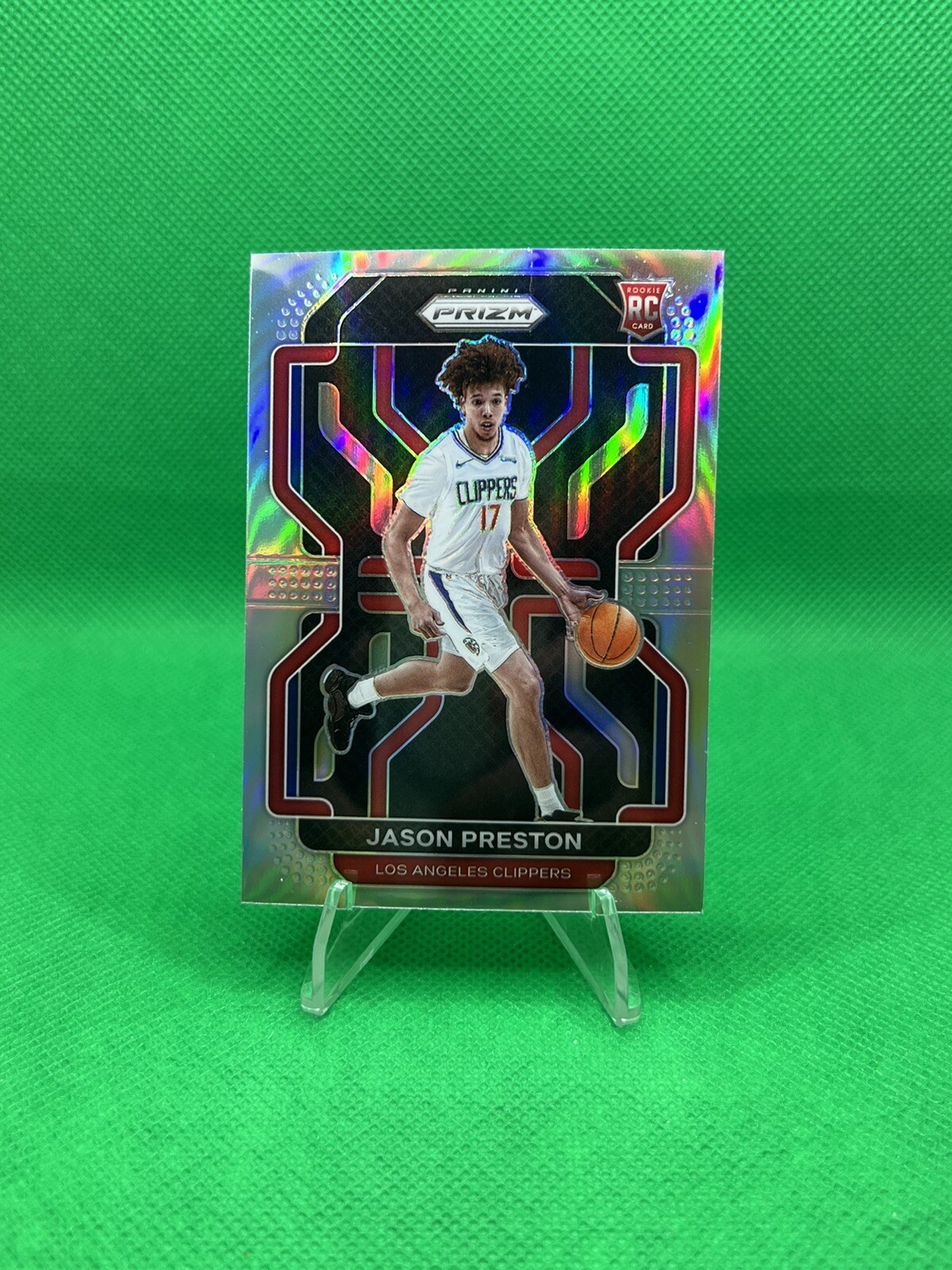 2021-22 PANINI PRIZM JASON PRESTON #327 SILVER ROOKIE CLIPPERS