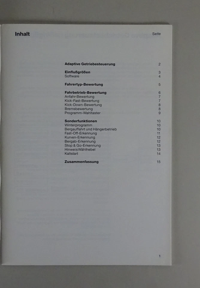 Schulungsunterlage Seminario BMW Adaptable Transmisión Control Ags para 5er E39 - Imagen 2 de 4