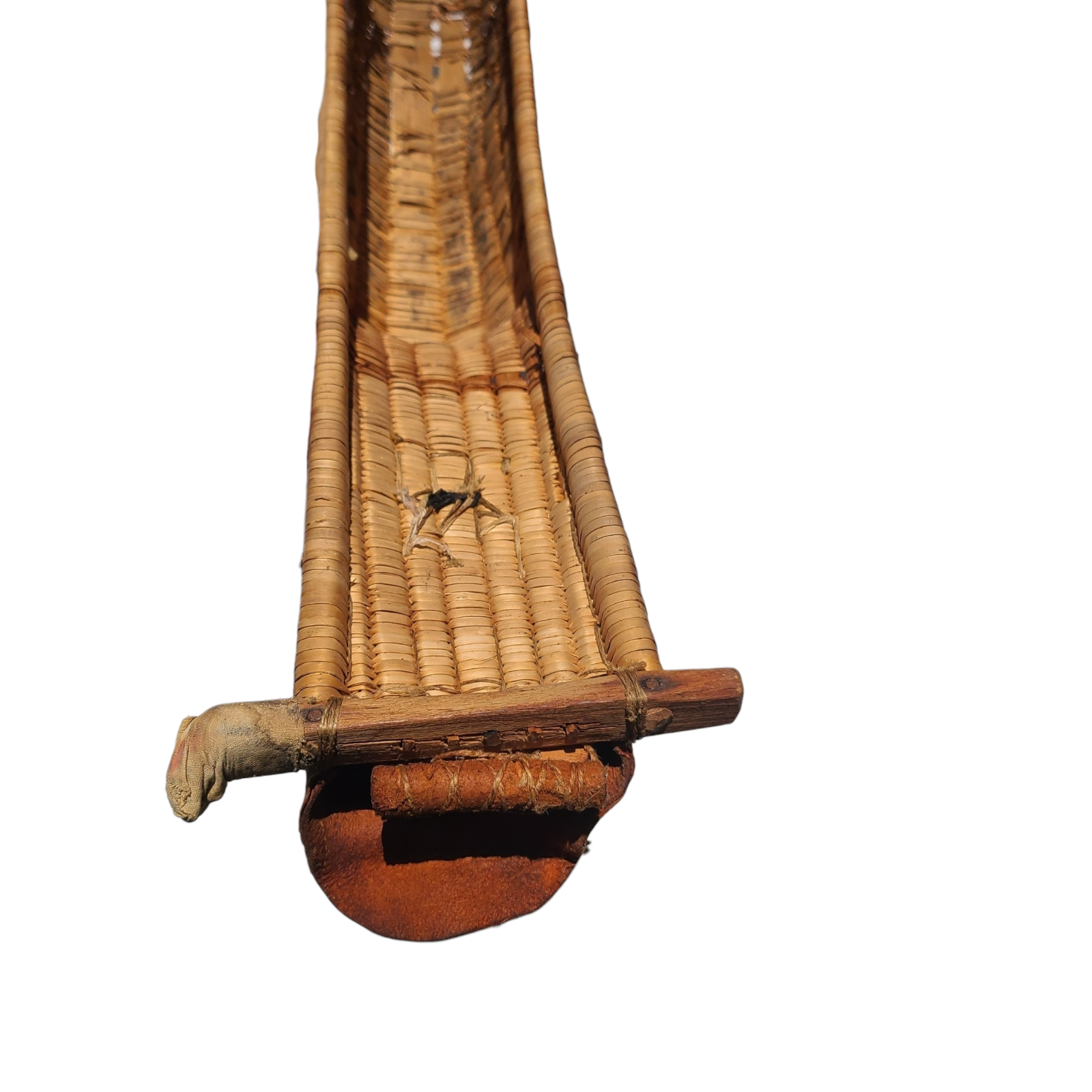 Vintage Jai Alai Cesta Wicker Rattan Basket Scoop Leather Glove Sport