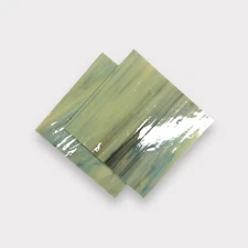 2 Pack Black Oyster Pearl Prisma COE 96 Fusible Glass Sheets / Mosaic Squares