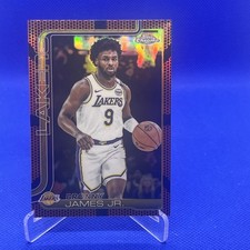 2025-26 Topps Chrome Bronny James Jr. Basketball Refractor #182 Lakers