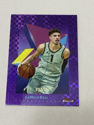 2025 Topps Finest Purple X-Fractor Lamelo Ball /150 Hornets