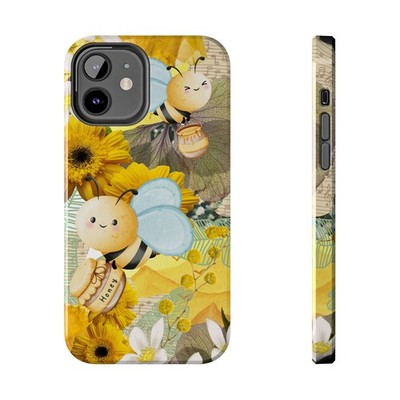 Bee-Themed Tough Phone Case - Cute Honey Bee Design, Phone Cover, Floral [...]