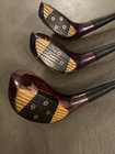 Vintage Titleist Acushnet Persimmon Golf Wood Set 1,3,5 RH Steel Shafts — photo 10