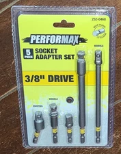 PERFORMAX 3/8" Drive 5pc Socket Adapter Set w/Quick Change Shank #252-0468