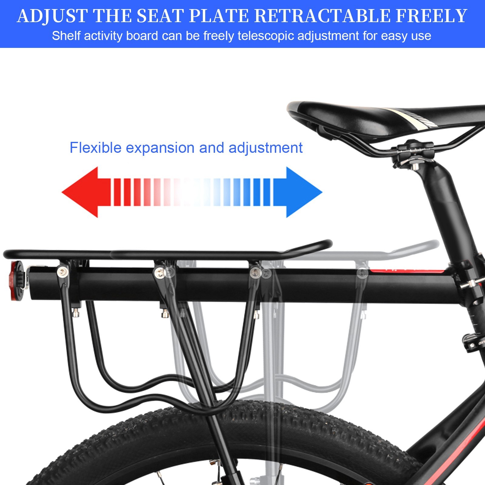 Adjustable Bike Cargo Rack With Fender Broad Cycling Pannier Bicycle Carrier