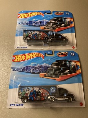 Lot of 2 Hot Wheels Hype Hauler Track Fleet DC Comics Truck Collectibles New