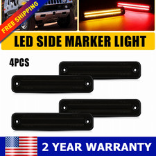 4Pcs LED Side Marker Light Turn Signal Lamp For Hummer H2 2003-2009 Front & Rear