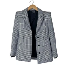 Adidas Ivy Park Halls Of Ivy Houndstooth Blazer Suit Jacket Women’s Size XS