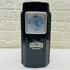 RARE? VTG? Plymouth English Gin Dark Blue Porcelain Clock Glas Pump Vase ? VGUC?