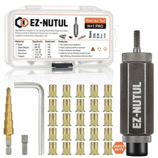 Rivet Nut Installation Tool Set Flat Head Rivnut Threaded Insert Nut Kit SAE ...