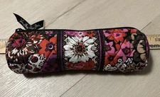 Vera Bradley Rosewood Cosmetic Bag Pencil Case Makeup Brush Tote Floral