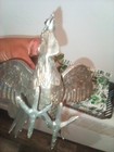 Vintage Metal/ Silver....Pair of Fighting Roosters — photo 3
