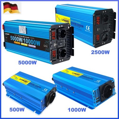 12V 24V auf 230V Reiner Sinus Wechselrichter 3000W 3500W 5000W Spannungswandler