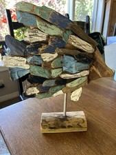 Driftwood Decor Handmade Limited Edition Fish Art Sculpture Beach Decor