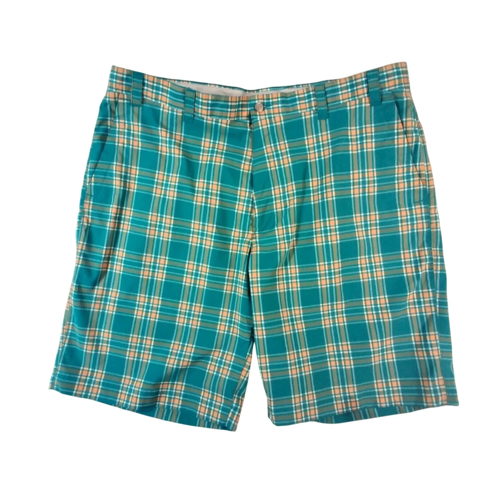 Callaway golf shorts men's 40 x 10 blue plaid Dri fit Flex stretch