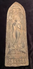 Antique Thai Buddhist Votive Plaque Sukhothai Style Phra Leela Buddha. 14”