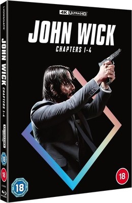 JOHN WICK Chapters 1-4 Four Movie Set 4K UHD Blu-Ray BRAND NEW