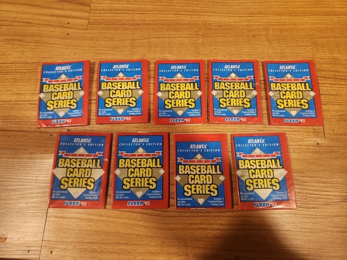 1993 Fleer Atlantic Baseball Packs (9) Sealed Possible Set Ryan