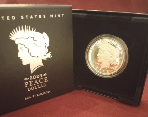 2023-S Proof Silver Peace Dollar OGP & COA
