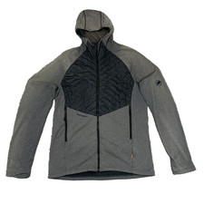 Mammut Aconcagua Light Hybrid ML Hooded Jacket Mens Grey Walking Hiking Size XL