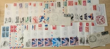 ✈️  Lot of 32 Airmail 🛫 ~ First Day Cover Issue Stamp Envelopes - FDC-Air
