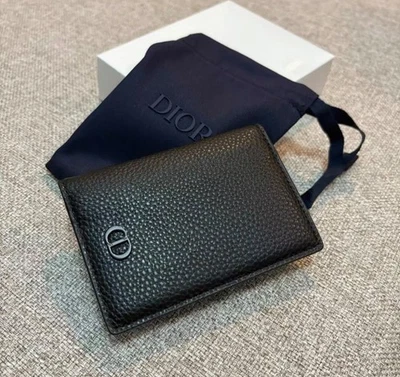 Authentic DIOR CD Logo Icon Bi-Fold Card Holder with box