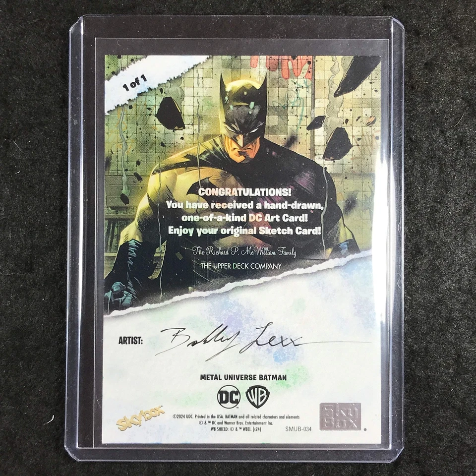 2025 Metal Universe Batman GREEN ARROW Artist Sketch 1/1 BOBBY LEXX - Image 2 of 2