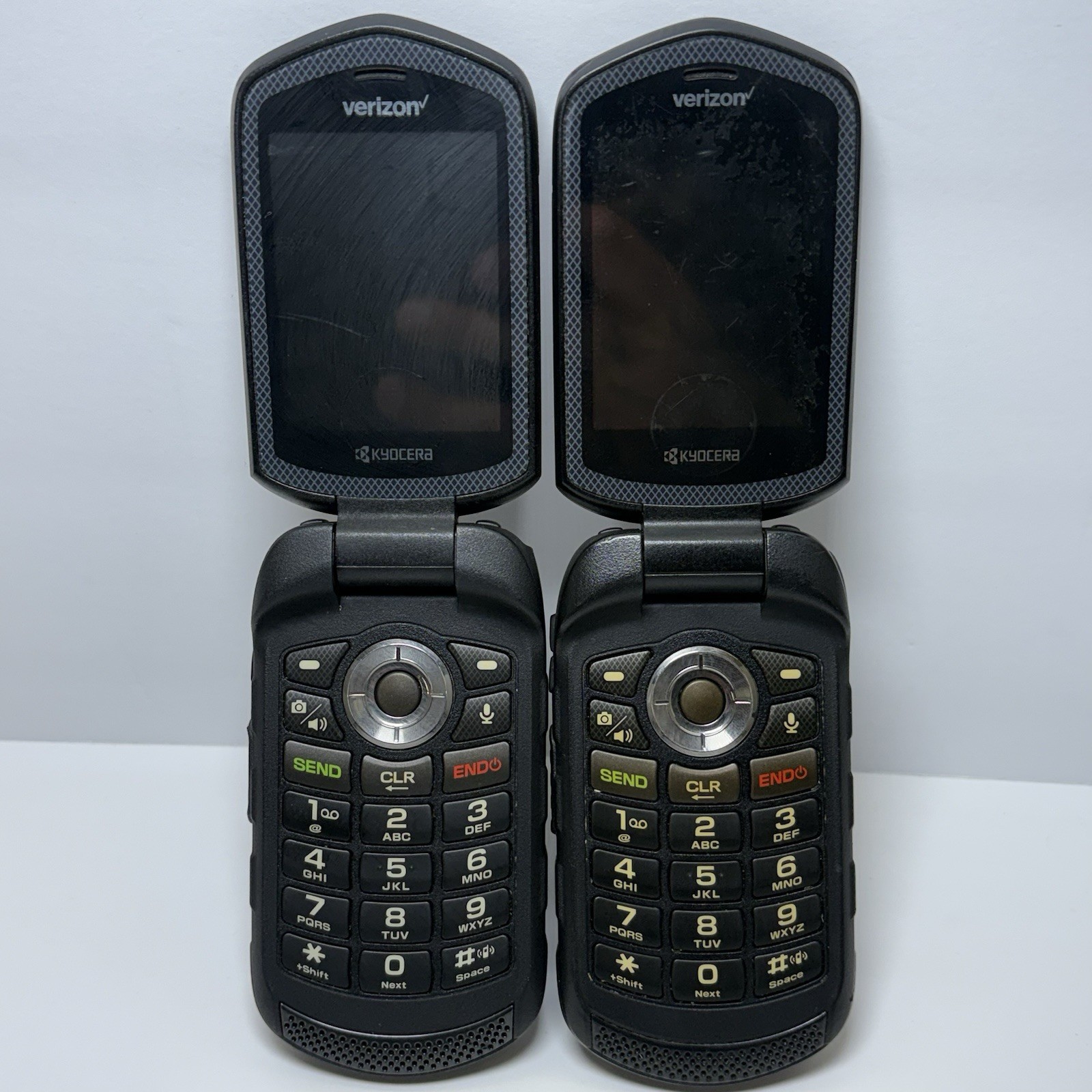 Lot Of 2 Kyocera E4610 DURAXV Verizon 4G LTE Camera Rugged Flip Phone - Untested
